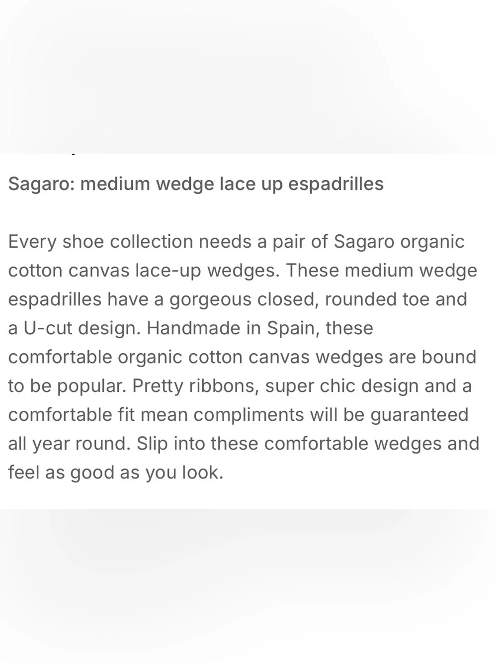 Viscata Barcelona Sagaro Canvas Espadrille Wedges 42 handmade Spain